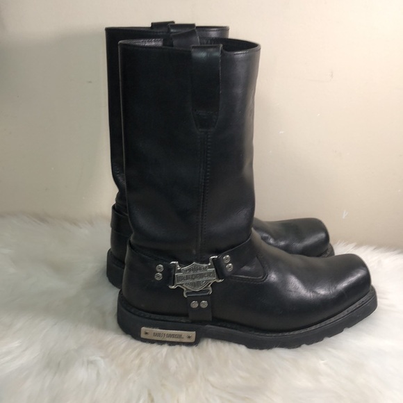 Harley-Davidson Other - Harley Davidson Crest Leather Mega Harness Motorcycle Boots Size 10